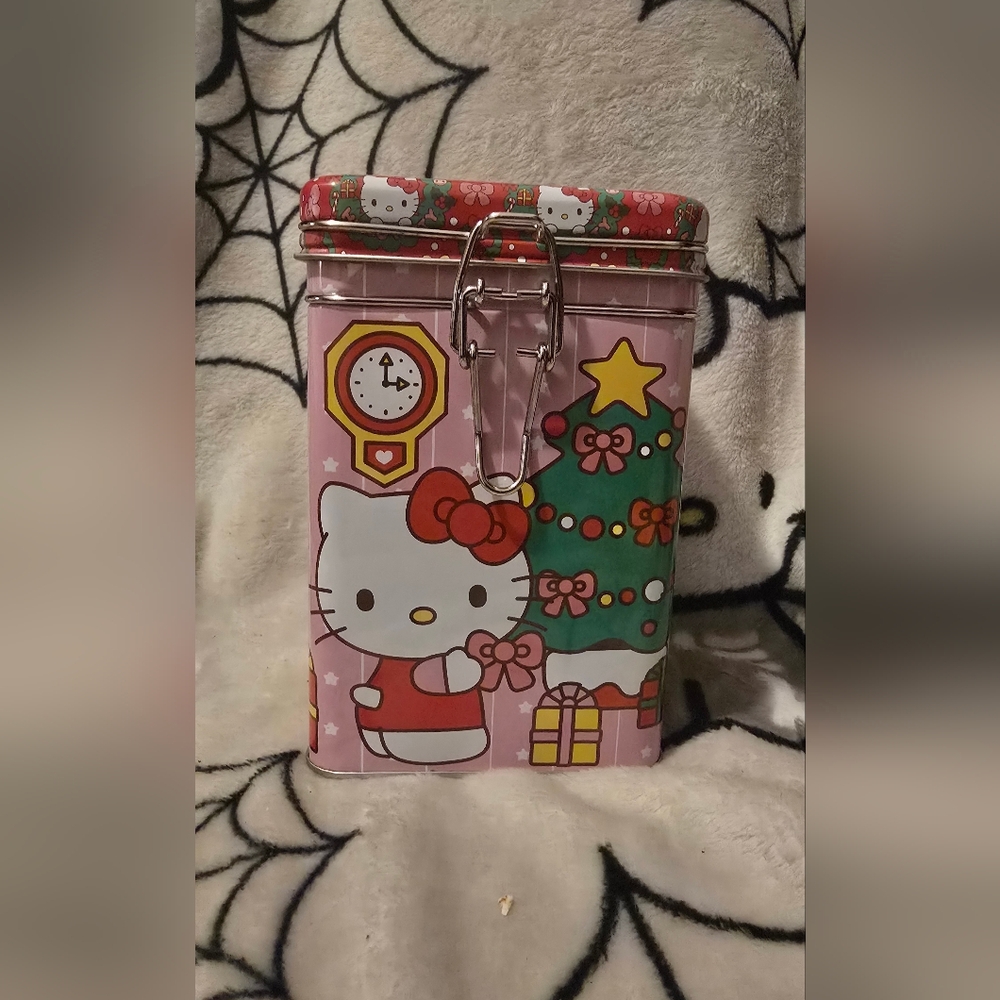 Sanrio Hello Kitty Festive Storage Tin - Pink and Red